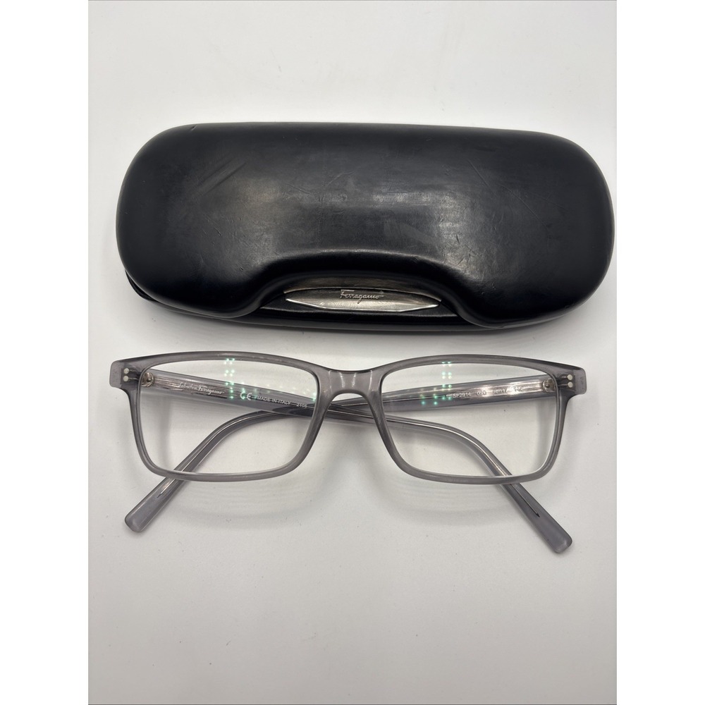 Salvatore Ferragamo SF2914 020 Transparent Gray Eyeglass Frame 54-17-145 w/case